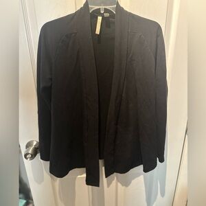 Pure J Jill Open Front Cardigan Top Size XXS Drape Black Cotton Modal Sweater